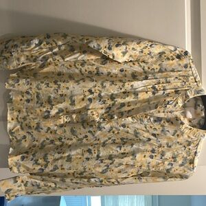 Zac & Rachel Yellow and Blue Speckled Button-Down Shirt